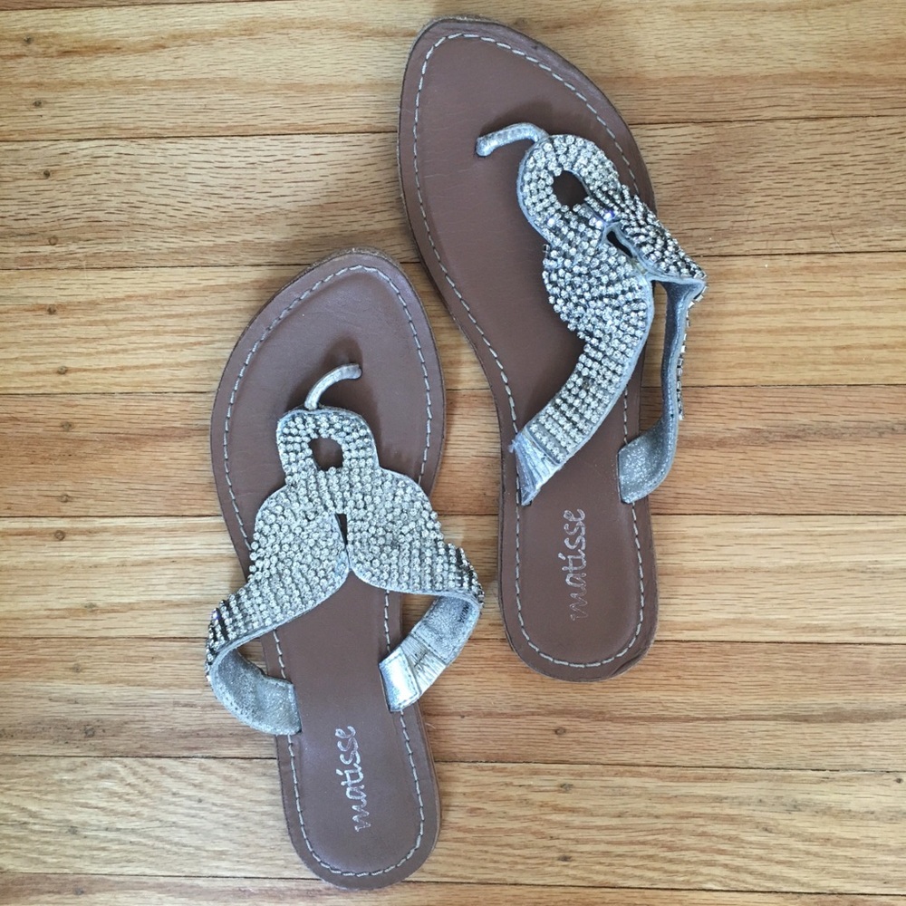 MATISSE Silver Metallic Sandals